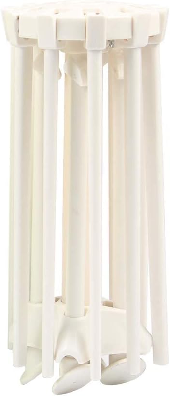Cambom Collapsible Pasta Drying Rack - Spaghetti Noodle Drying Rack with 10 Bar Handles White...