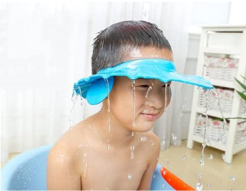 Shower Cap Bathing Cap | with Earshield Soft Adjustable Visor Hat Safe Shampoo Shower Bathing Protection Bath Cap for Elderly, Pregnant and the Di...