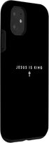 iPhone 11 Jesus Is King Christian Faith Men Women Gifts Cross Case...