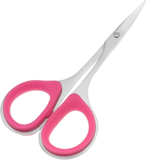 NC 2 Pieces Sewing and Embroidery Scissors Curved, Sharp, Stainless-Steel Design | Precision Tips, Ergonomic Rubber Handle Grip Small, Compact DIY...