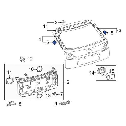 Rexka 30pcs Rear Hatch Door Side Garnish Moulding Clips for Toyota Lexus 90467-09204 Camry, Highlander, Prius, Sienna,GX470, IS300, RX330, RX350, ...