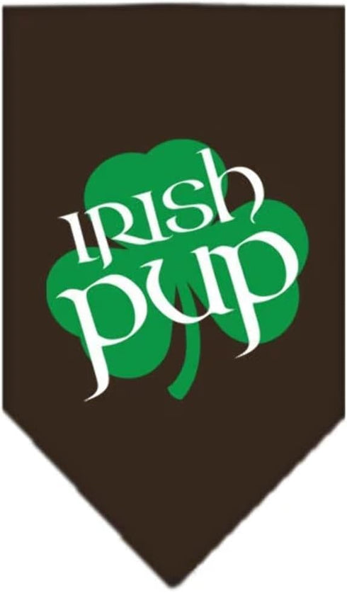 Pet and Dog Bandana Screen Printed, Irish Pup Black Large...