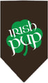 Pet and Dog Bandana Screen Printed, Irish Pup Black Large...