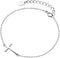 Cross Anklets for Women Teen Girls Men 925 Sterling Silver White Gold Plated Sideways Cross Adjustable Chain Classic Dainty Charm Foot Anklet Brac...