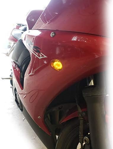 2 PCS Amber LED Turn Signal Indicator Light Lamp Flush Mount For Yamaha YZF R1 R3 R6 R6S FZ6 FZ1 FZ Fazer FZ6R FZ07 FZ8 FZ09 TMAX MT-07 MT-09 Smok...