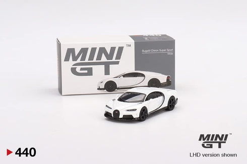 Bugatti Chiron Super Sport White 1/64 Diecast Model Car by True Scale Miniatures MGT00440...