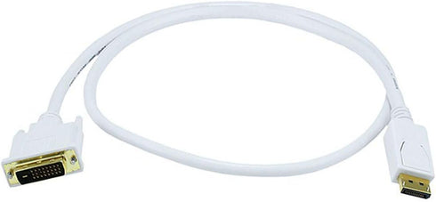 Monoprice 3ft 28AWG DisplayPort to DVI Cable - White...