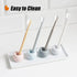 Urbanstrive Sleek Mini Ceramics Toothbrush Holder Stand for Bathroom Vanity Countertops (1-Pack White)...