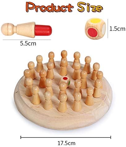 Wooden Memory Match Stick Chess Game, Color Memory Chess, Funny Block Board Game, Parent-Child Interaction Toy, Educational Intelligent Games Logi...