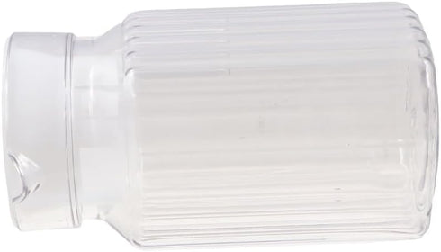 600ML Acrylic Pitcher, Transparent Juice Bottle Striped Water Ice Cold Juice Jug with Lid and Handle Cold Water Kettles for Juice Tea Water Milk S...