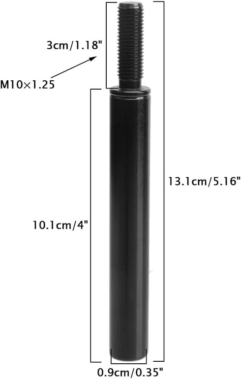 4" Black Aluminum Car Gear Shift Knob Extender Extension Lever, M10X1.25 Manual Gear Shifter Lever for Nissan 370Z 2009-2017...