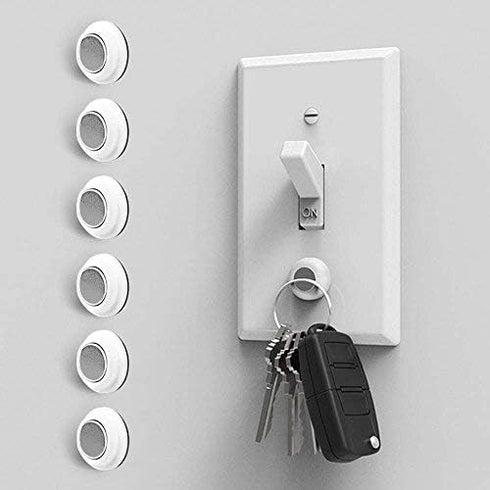 Eutuxia Magnetic Key Holder for Wall - Get Your Car & Home Keys Easier and Faster. Heavy Duty Magnets, Wall Key Holder, No Drilling, 3M Key Hook. ...