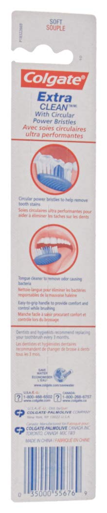 Colgate Extra Clean Full Head Toothbrush, Soft, Assorted Colors (Pack of 12)...