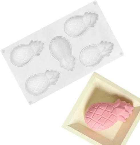 Silicone Mold Dessert Silicone Cake Mold For Baking Fondant Mould Fruit Shape Sugar Candy Jelly Bakeware Chocolates Mould (Pineapple G_11.68x6.84x...