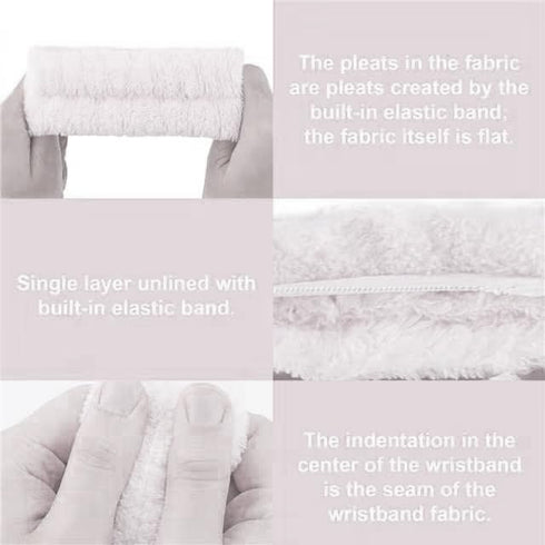 AHONEY 2 Set Spa Headbands for Washing Face and Wristband Set, Skin Care Headband Sponge Facial Skincare Headbands Terry Cloth Puffy Makeup Access...