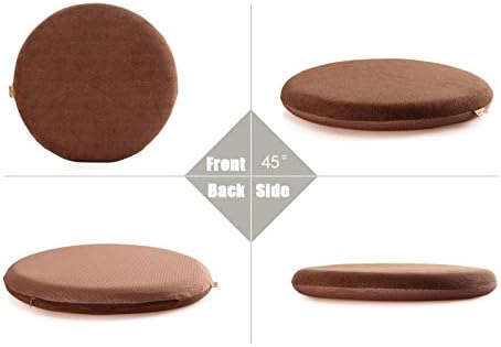 Sigmat Memory Foam Seat Cushion Anti-slip Soft Round Stool Cushion Chair Pad 16 Inch Camel...