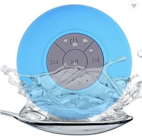 TechStar+ Wireless Bluetooth Portable Waterproof Shower/Car/Outdoor Speaker with Built-in Microphone, Easy-Access Control Buttons, and Powerful Su...