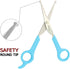 Chibuy Professional Pet Grooming Scissors with Round Tip Stainless Steel Dog Eye Cutter for Dogs and Cats, Professional Grooming Tool, Blue, Size ...