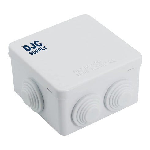 Co. 4" x 4" x 2.75" PVC Waterproof Plastic Junction Conduit Box with Pre Molded 3/4" & 1" Conduit Holes (4" x 4" x 2.75", 1 Pack)...
