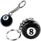 JJLFresheners Creative Number Eight Billiard Key Chain Pendant Car Key Ring Decoration Black Useful and Practical Accessories Gift...