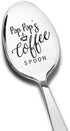 Pop Pop's Coffee Spoon Engraved Stainless Steel Funny, Papa Gifts, Best Teaspoon Coffee Spoon Gifts for Grandpa Dad Birthday Fathers Day Christmas...