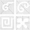 Acrylic Free Motion Quilting Template Designs 4pcs DIY Transparent, Domestic Sewing Machine Ruler, Grip 5, Border Template for Beginner and Profes...