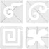 Acrylic Free Motion Quilting Template Designs 4pcs DIY Transparent, Domestic Sewing Machine Ruler, Grip 5, Border Template for Beginner and Profes...
