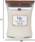WoodWick Medium Hourglass Candle White Teak - Premium Soy Blend Wax Pluswick Innovation Wood Wick Made in USA...