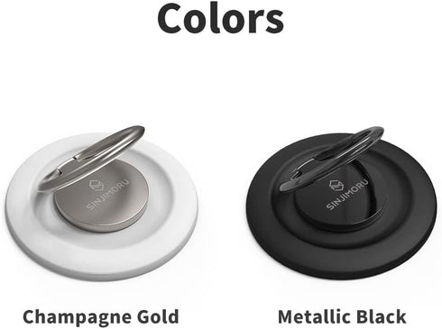 Sinjimoru Magnetic Cell Phone Ring, 360 Degree Rotation Phone Finger Grip for Magnetic Ring Holder Compatible with iPhone 15 14 13 12 Series. M-Ri...