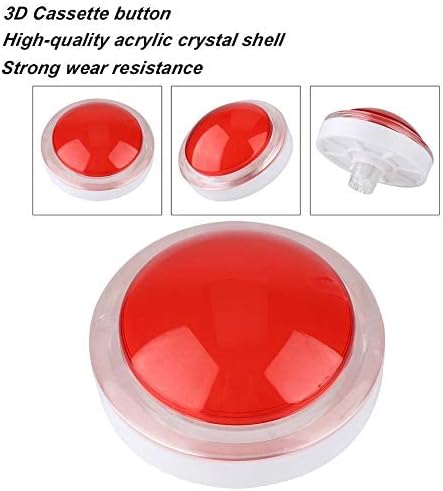 Socobeta Wear-Resisting Lightweight ABS Game LED Light Big Round for Video Game(red)...