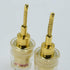 2-Pack Gold Plated 24K 4mm Female to 2mm Pin Banana Adapter for Spring Loaded Speaker Terminals...