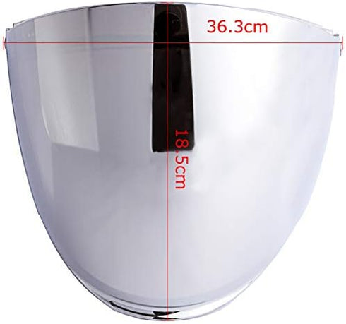 Flip Shield Visor for 3-Snap Motorcycle Half Open Face Helmets (Chrome Mirror)...