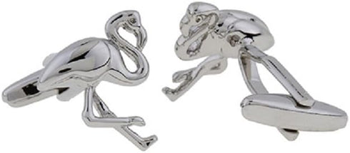 Flamingo Bird Famous Miami Florida Sight Pair Cufflinks in a Presentation Gift Box & Polishing Cloth...