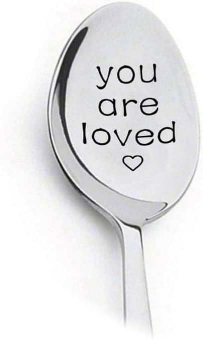 You Are Loved Gifts Spoon for Women Men Coffee Tea Gift for Grandma Husband Christmas Birthday Gifts for Mom Wife Romantic Gifts for Boyfriend Gir...