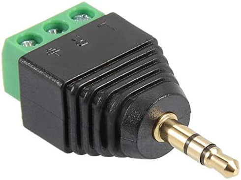 5 Pieces 3.5mm (1/8inches) Stereo Audio Male to AV 3-Screw Terminal Female Phoenix Adapter Connector...