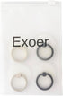 Transparent Cell Phone Ring Stand Holder Phone Ring Holder Finger Grip Loop Finger Ring Stand (2 Silver 2 Black (Round))(Exoer)...