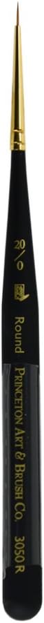 Princeton Mini-Detailer Paintbrush, Size 20/0 inch, Black...