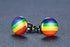 Stainless Steel Fashion Rainbow Ear Stud Earring for Gay & Lesbian Pride...