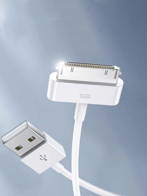 30 Pin Charger Cable Compatible with iPhone 4 4s 3G 3GS, iPad 1st 2nd 3rd Generation, iPod Touch, iPod Nano, iPod Classsic USB Sync & Charging Cor...