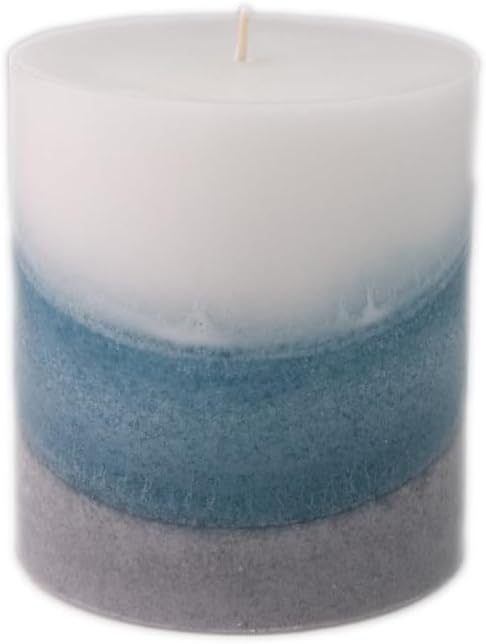 Wicks N More Clean Slate Unscented Handmade Pillar Candle (3x3)...