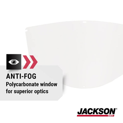 Jackson Safety Replacement Window for MAXVIEW Premium Face Shield Mask - ANSI Z87.1 - Anti-Fog - Clear Tint...