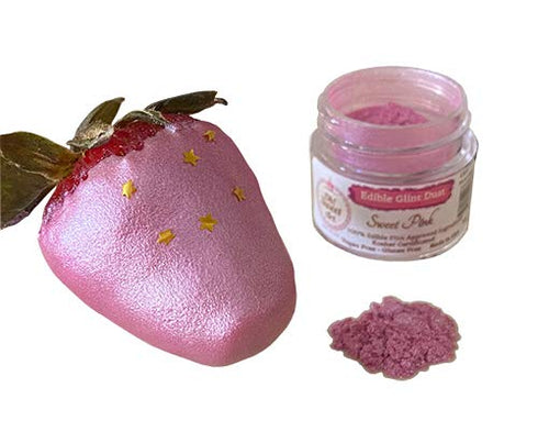 Edible Glint Dust Sweet Pink, Edible Luster Dust, 4 gram jar, Food Grade, MADE IN USA...