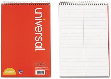 Universal Steno Pads, Gregg Rule, Red Cover, 80 White 6 X 9 Sheets, 6/Pack...