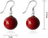 Lureme 10mm Perfect Round Red Natural Stone Silver Tone French Hook Drop Earrings for Women 02001504...