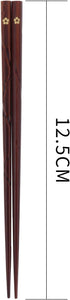 Japanese Natural Wood Chopstick Set Reusable Classic Style Chopsticks Non-slip Design Chop Sticks 5 Pairs Gift Set...