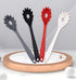 Silicone Pasta Fork (11.5"), High Heat Resistant to 480°F, Hygienic One Piece Design, Spaghetti Strainer & Server Spoon Pasta Forks (White)...