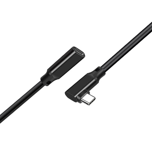 90 Degree Right Angle Type C Extension Cable,6.6FT, USB 3.1(10gbps) USB C Male to Female Extension PD100W Charging For 2021 MacBook Pro/iPad Mini,...