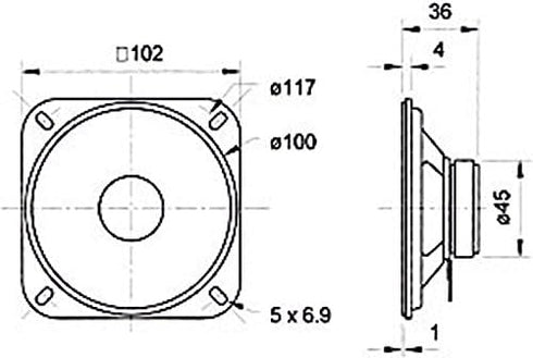R10S 4" Full Range Speaker 8 Ohm...