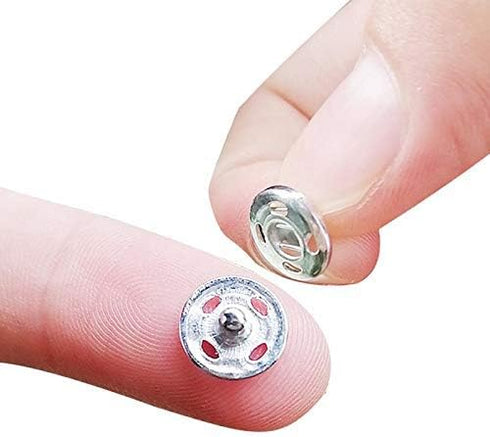 JOSDIOX Sew on Snap Buttons 100 Sets Black & Silver Metal Snaps Fasteners Press Studs botones de 8mm for Sewing Baby Rompers Clothing,Bags, Bathro...