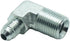 2 Pcs 1/4" Male JIC (7/16"-20Tpi) x 3/8" Male NPT Hydraulic Fitting 37° Flare to 90° Elbow Pipe Adapter...